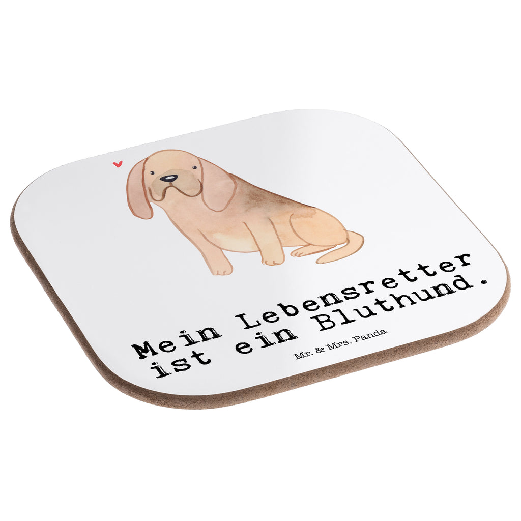 Quadratische Untersetzer Bloodhound Lebensretter Bierdeckel, Glasuntersetzer, Untersetzer Gläser, Getränkeuntersetzer, Hund, Hunderasse, Rassehund, Hundebesitzer, Geschenk, Tierfreund, Schenken, Welpe, Bluthund, Bloodhound, St. Hubertushund, Chien de Saint Hubert
