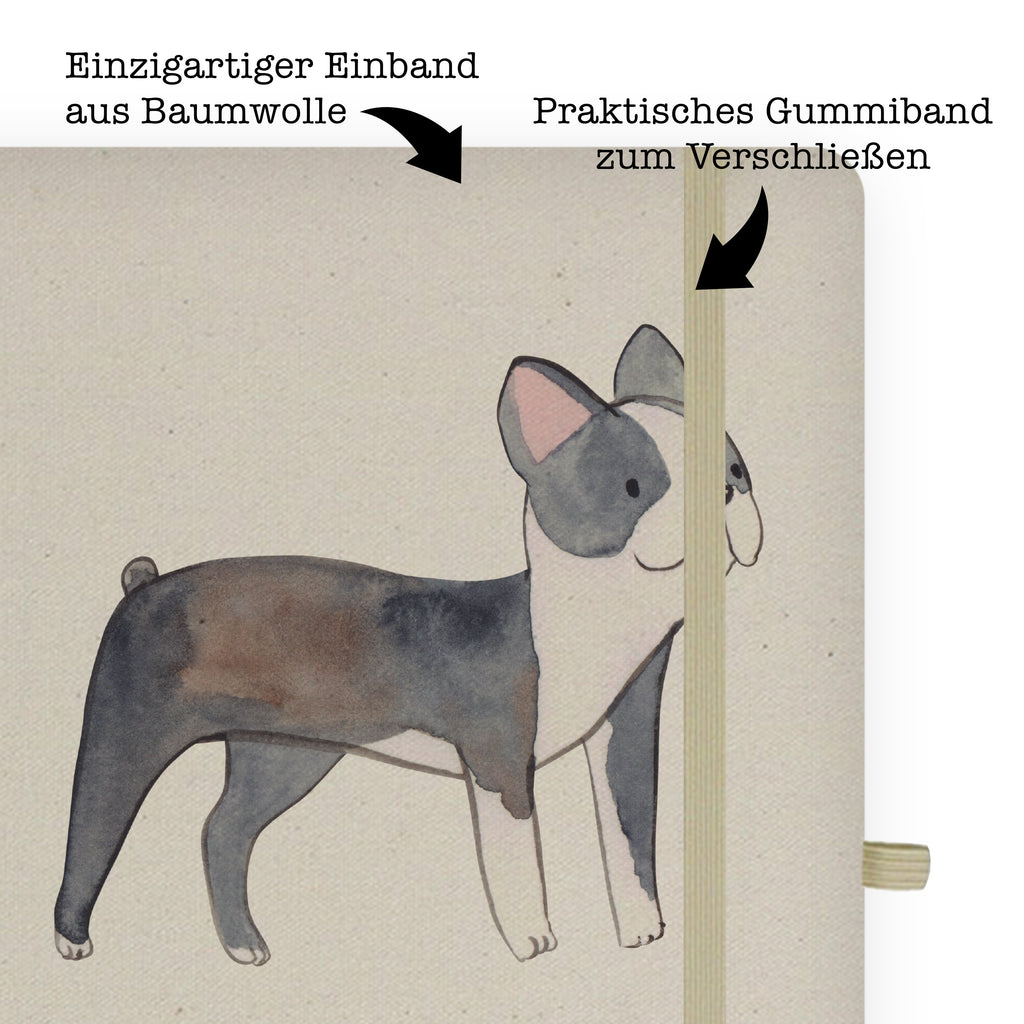 DIN A4 Baumwoll Notizbuch Boston Terrier Moment Notizen, Eintragebuch, Tagebuch, Notizblock, Adressbuch, Journal, Kladde, Skizzenbuch, Notizheft, Schreibbuch, Schreibheft, Hund, Hunderasse, Rassehund, Hundebesitzer, Geschenk, Tierfreund, Schenken, Welpe, Boston Terrier