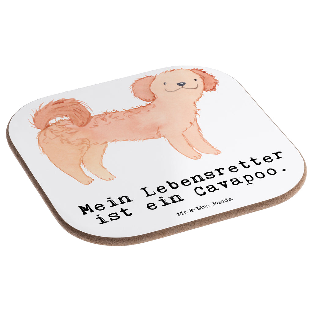 Quadratische Untersetzer Cavapoo Lebensretter Bierdeckel, Glasuntersetzer, Untersetzer Gläser, Getränkeuntersetzer, Hund, Hunderasse, Rassehund, Hundebesitzer, Geschenk, Tierfreund, Schenken, Welpe, Cavapoo, Cavoodle