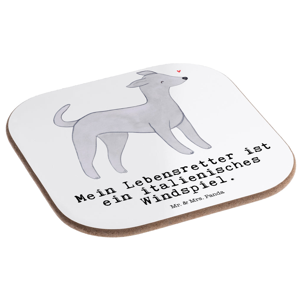 Quadratische Untersetzer Italienisches Windspiel Lebensretter Bierdeckel, Glasuntersetzer, Untersetzer Gläser, Getränkeuntersetzer, Hund, Hunderasse, Rassehund, Hundebesitzer, Geschenk, Tierfreund, Schenken, Welpe, Italienisches Windspiel, Windhund, Italian Greyhound
