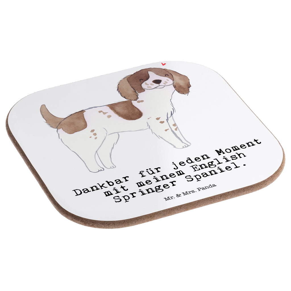 Quadratische Untersetzer English Springer Spaniel Moment Bierdeckel, Glasuntersetzer, Untersetzer Gläser, Getränkeuntersetzer, Hund, Hunderasse, Rassehund, Hundebesitzer, Geschenk, Tierfreund, Schenken, Welpe, English Springer Spaniel