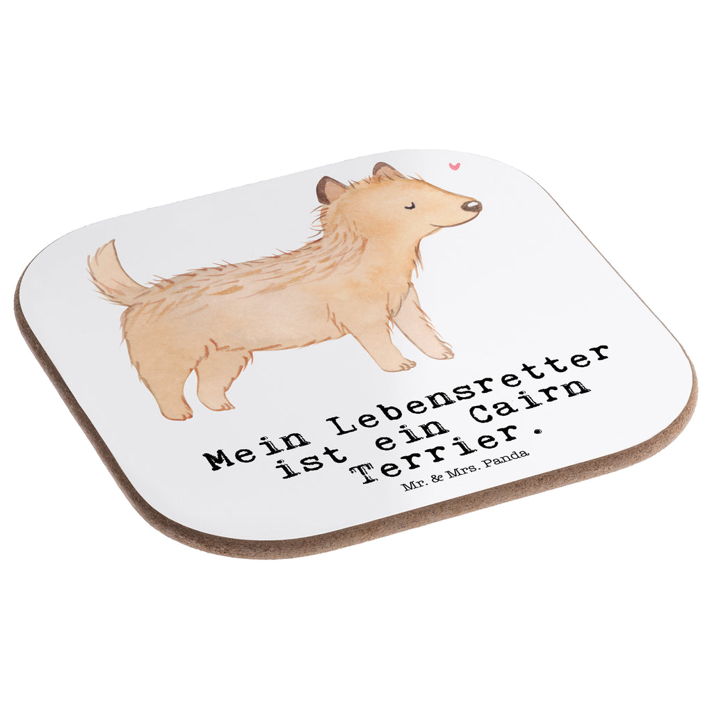 Quadratische Untersetzer Cairn Terrier Lebensretter Bierdeckel, Glasuntersetzer, Untersetzer Gläser, Getränkeuntersetzer, Hund, Hunderasse, Rassehund, Hundebesitzer, Geschenk, Tierfreund, Schenken, Welpe, Cairn Terrier