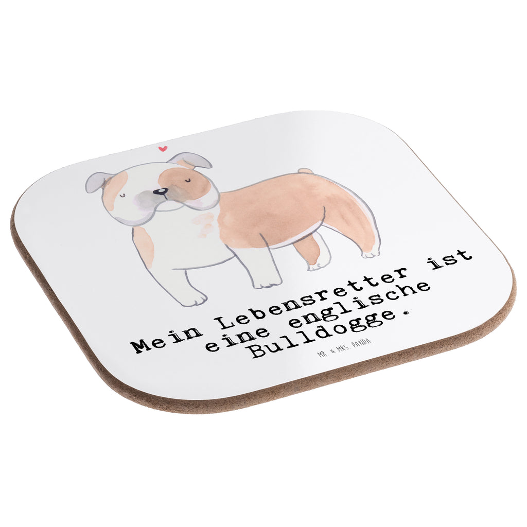 Quadratische Untersetzer Englische Bulldogge Lebensretter Bierdeckel, Glasuntersetzer, Untersetzer Gläser, Getränkeuntersetzer, Hund, Hunderasse, Rassehund, Hundebesitzer, Geschenk, Tierfreund, Schenken, Welpe, Englische Bulldogge, English Bulldog