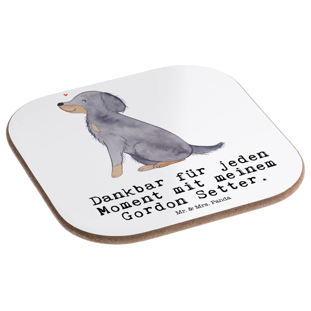 Quadratische Untersetzer Gordon Setter Moment Bierdeckel, Glasuntersetzer, Untersetzer Gläser, Getränkeuntersetzer, Hund, Hunderasse, Rassehund, Hundebesitzer, Geschenk, Tierfreund, Schenken, Welpe, Gordon Shetter, Jagdhund