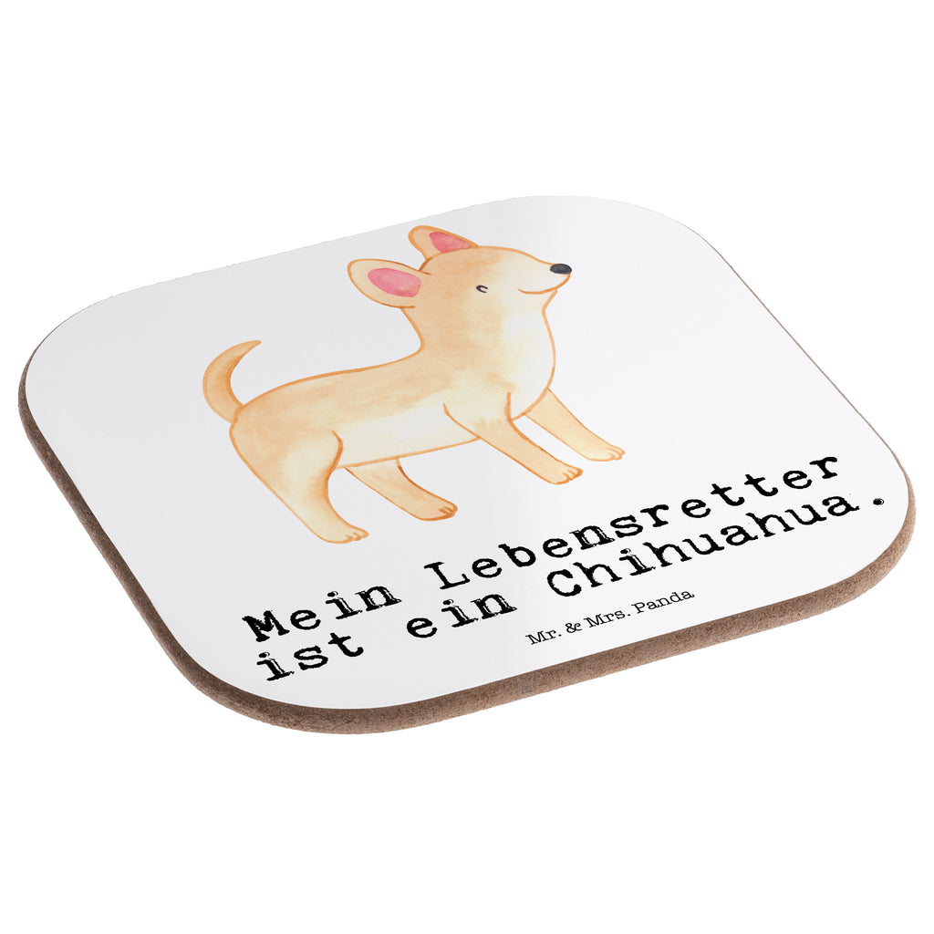 Quadratische Untersetzer Chihuahua Lebensretter Bierdeckel, Glasuntersetzer, Untersetzer Gläser, Getränkeuntersetzer, Hund, Hunderasse, Rassehund, Hundebesitzer, Geschenk, Tierfreund, Schenken, Welpe, Chihuahua