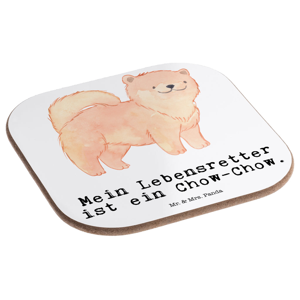 Quadratische Untersetzer Chow-Chow Lebensretter Bierdeckel, Glasuntersetzer, Untersetzer Gläser, Getränkeuntersetzer, Hund, Hunderasse, Rassehund, Hundebesitzer, Geschenk, Tierfreund, Schenken, Welpe, Chow-Chow, Asiatischer Spitz