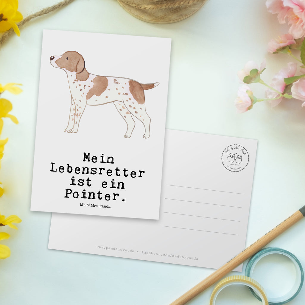 Postkarte Pointer Lebensretter Geschenkkarte, Grußkarte, Karte, Einladung, Ansichtskarte, Geburtstagskarte, Einladungskarte, Dankeskarte, Hund, Hunderasse, Rassehund, Hundebesitzer, Geschenk, Tierfreund, Schenken, Welpe, English Pointer, Pointer