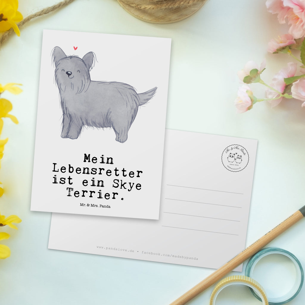 Postkarte Skye Terrier Lebensretter Geschenkkarte, Grußkarte, Karte, Einladung, Ansichtskarte, Geburtstagskarte, Einladungskarte, Dankeskarte, Hund, Hunderasse, Rassehund, Hundebesitzer, Geschenk, Tierfreund, Schenken, Welpe, Skye Terrier, Terrier