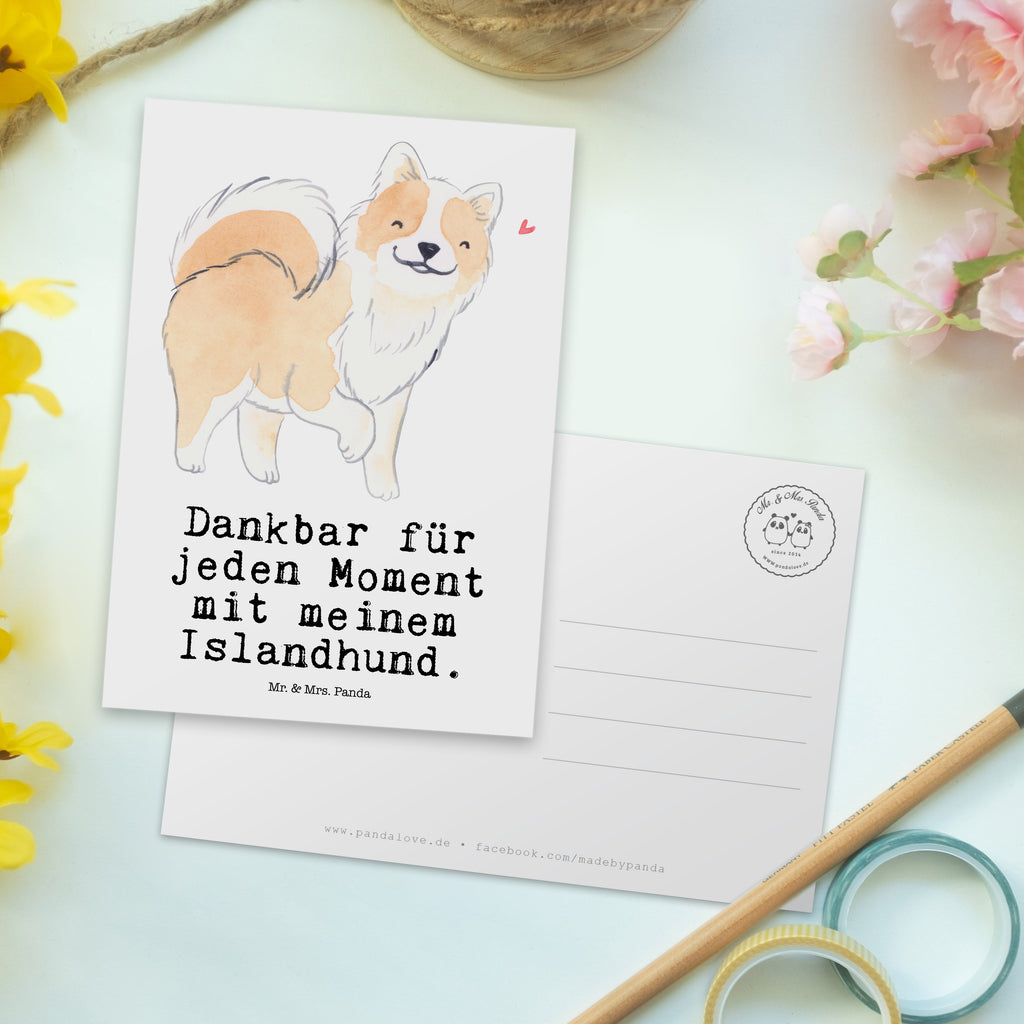 Postkarte Islandhund Moment Geschenkkarte, Grußkarte, Karte, Einladung, Ansichtskarte, Geburtstagskarte, Einladungskarte, Dankeskarte, Hund, Hunderasse, Rassehund, Hundebesitzer, Geschenk, Tierfreund, Schenken, Welpe, Islandhund, isländischer Schäferhund