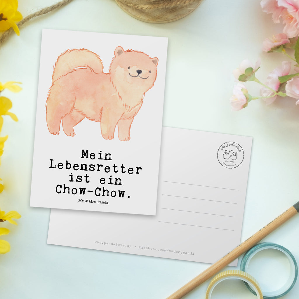 Postkarte Chow-Chow Lebensretter Geschenkkarte, Grußkarte, Karte, Einladung, Ansichtskarte, Geburtstagskarte, Einladungskarte, Dankeskarte, Hund, Hunderasse, Rassehund, Hundebesitzer, Geschenk, Tierfreund, Schenken, Welpe, Chow-Chow, Asiatischer Spitz