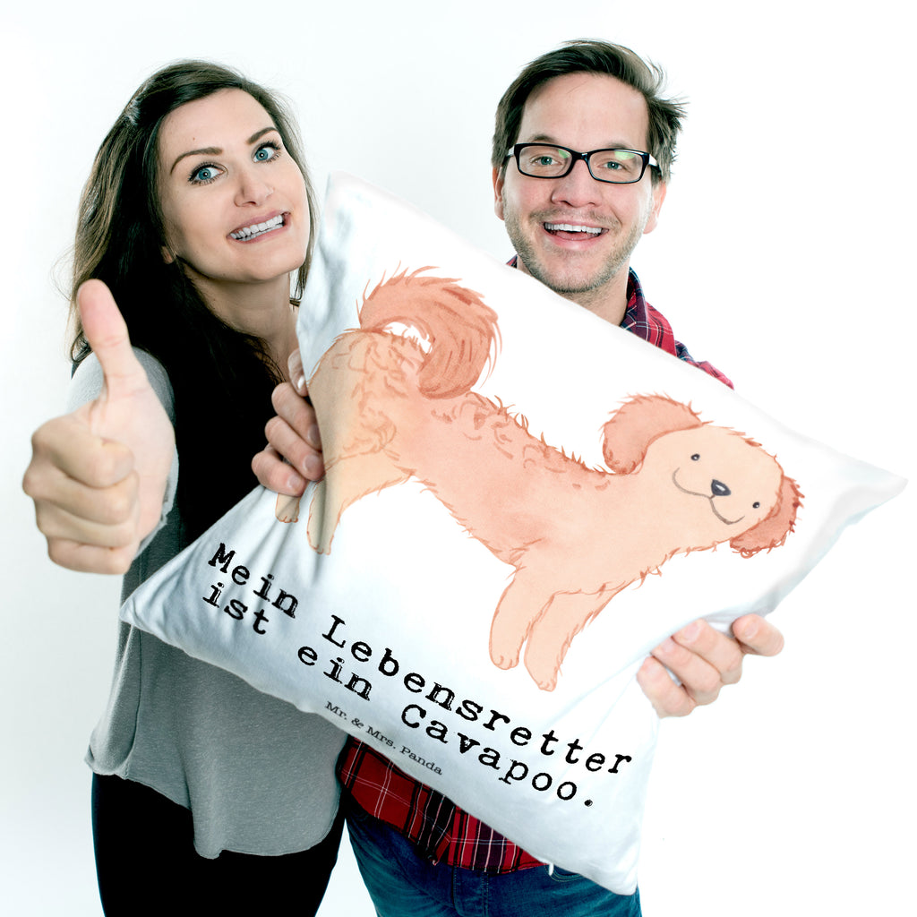 40x40 Kissen Cavapoo Lebensretter Kissenhülle, Kopfkissen, Sofakissen, Dekokissen, Motivkissen, Hund, Hunderasse, Rassehund, Hundebesitzer, Geschenk, Tierfreund, Schenken, Welpe, Cavapoo, Cavoodle