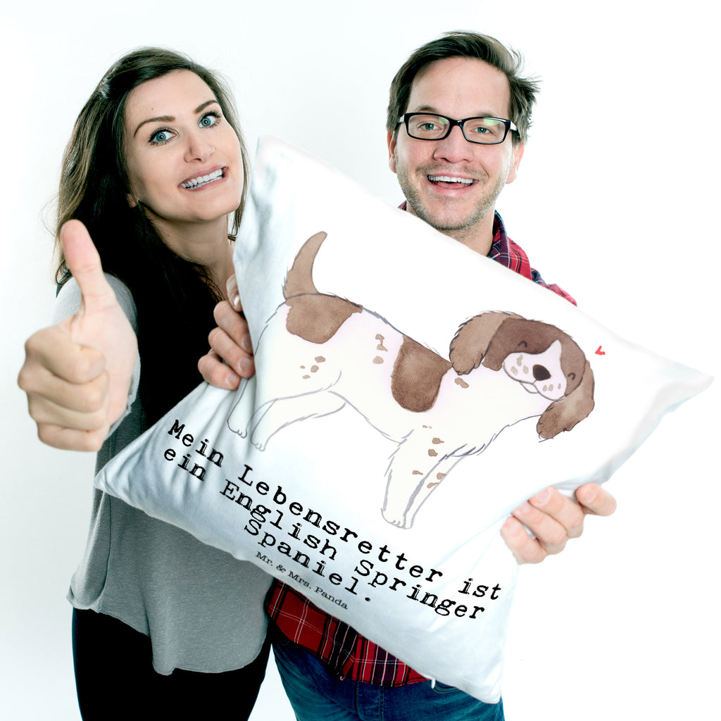 40x40 Kissen English Springer Spaniel Lebensretter Kissenhülle, Kopfkissen, Sofakissen, Dekokissen, Motivkissen, Hund, Hunderasse, Rassehund, Hundebesitzer, Geschenk, Tierfreund, Schenken, Welpe, English Springer Spaniel