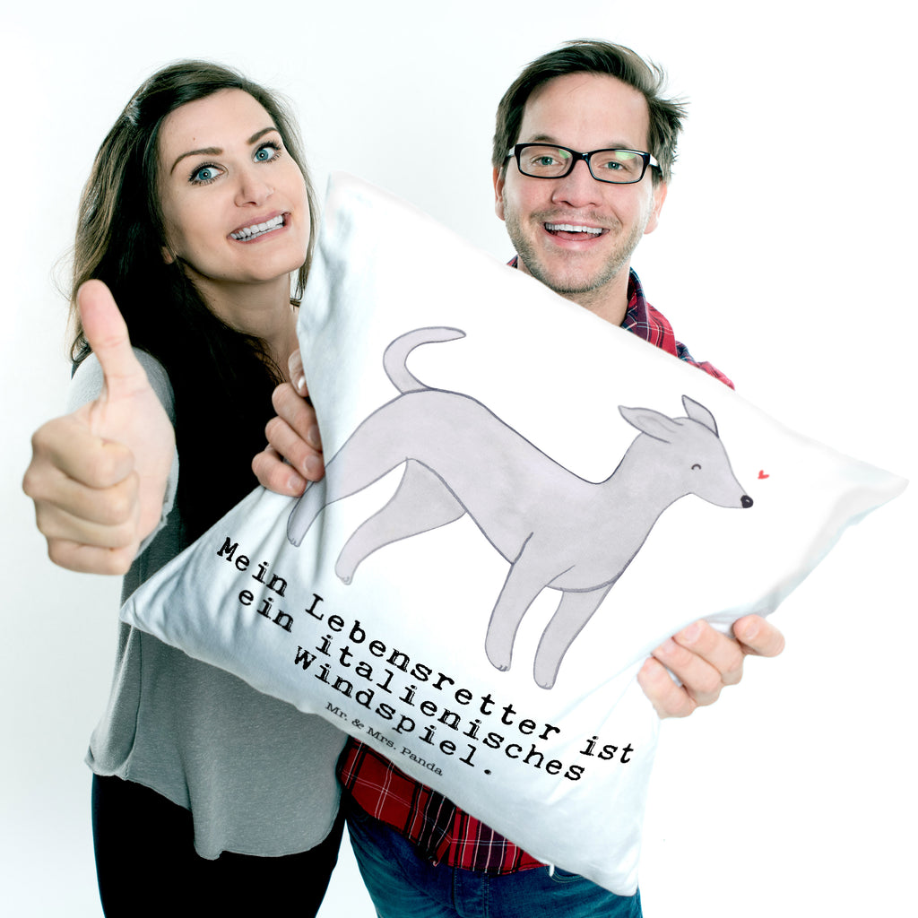 40x40 Kissen Italienisches Windspiel Lebensretter Kissenhülle, Kopfkissen, Sofakissen, Dekokissen, Motivkissen, Hund, Hunderasse, Rassehund, Hundebesitzer, Geschenk, Tierfreund, Schenken, Welpe, Italienisches Windspiel, Windhund, Italian Greyhound