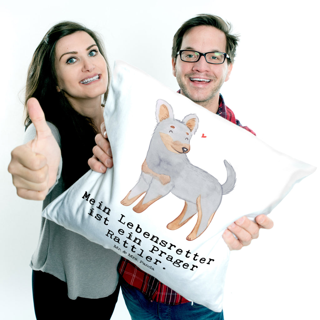 40x40 Kissen Prager Rattler Lebensretter Kissenhülle, Kopfkissen, Sofakissen, Dekokissen, Motivkissen, Hund, Hunderasse, Rassehund, Hundebesitzer, Geschenk, Tierfreund, Schenken, Welpe, Pincher, Prager Rattler