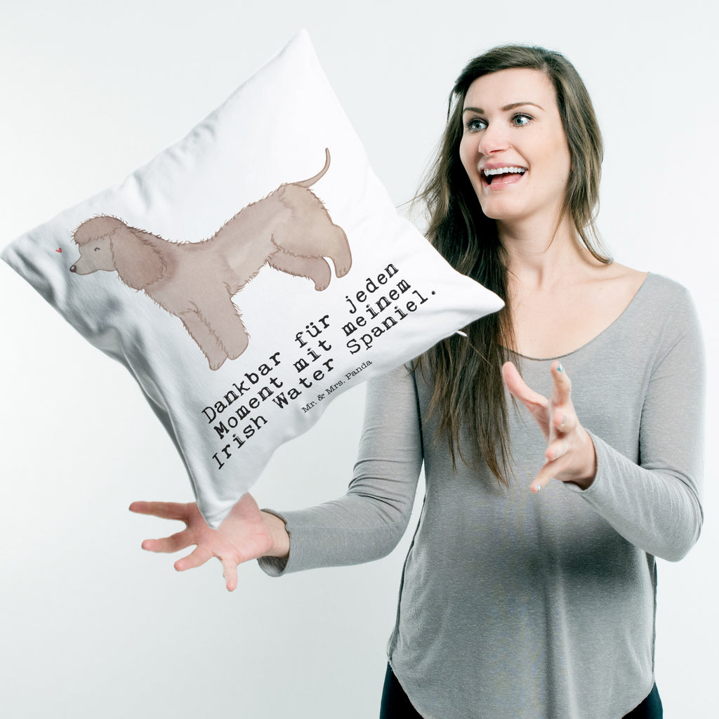 40x40 Kissen Irish Water Spaniel Moment Kissenhülle, Kopfkissen, Sofakissen, Dekokissen, Motivkissen, Hund, Hunderasse, Rassehund, Hundebesitzer, Geschenk, Tierfreund, Schenken, Welpe, Irish Water Spaniel, Jagdhund