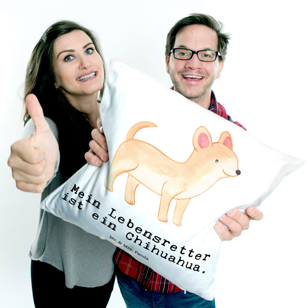 40x40 Kissen Chihuahua Lebensretter Kissenhülle, Kopfkissen, Sofakissen, Dekokissen, Motivkissen, Hund, Hunderasse, Rassehund, Hundebesitzer, Geschenk, Tierfreund, Schenken, Welpe, Chihuahua