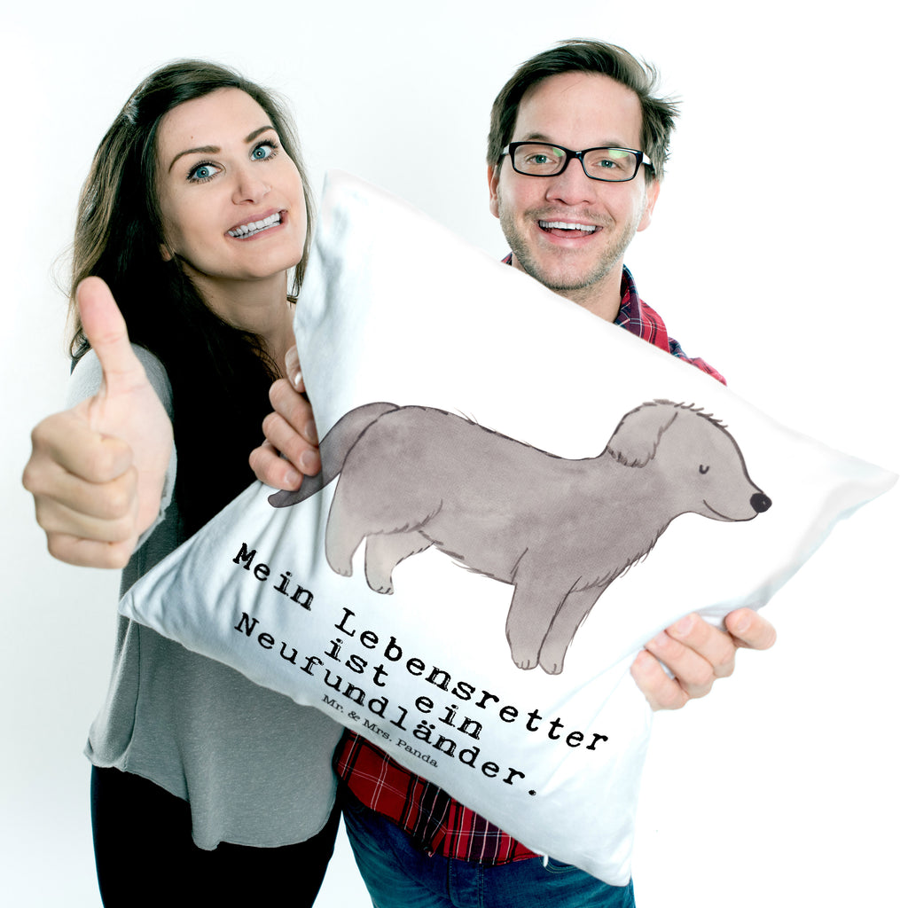 40x40 Kissen Neufundländer Lebensretter Kissenhülle, Kopfkissen, Sofakissen, Dekokissen, Motivkissen, Hund, Hunderasse, Rassehund, Hundebesitzer, Geschenk, Tierfreund, Schenken, Welpe, Neufundländer, Newfoundland