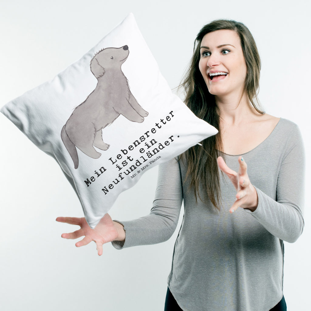 40x40 Kissen Neufundländer Lebensretter Kissenhülle, Kopfkissen, Sofakissen, Dekokissen, Motivkissen, Hund, Hunderasse, Rassehund, Hundebesitzer, Geschenk, Tierfreund, Schenken, Welpe, Neufundländer, Newfoundland