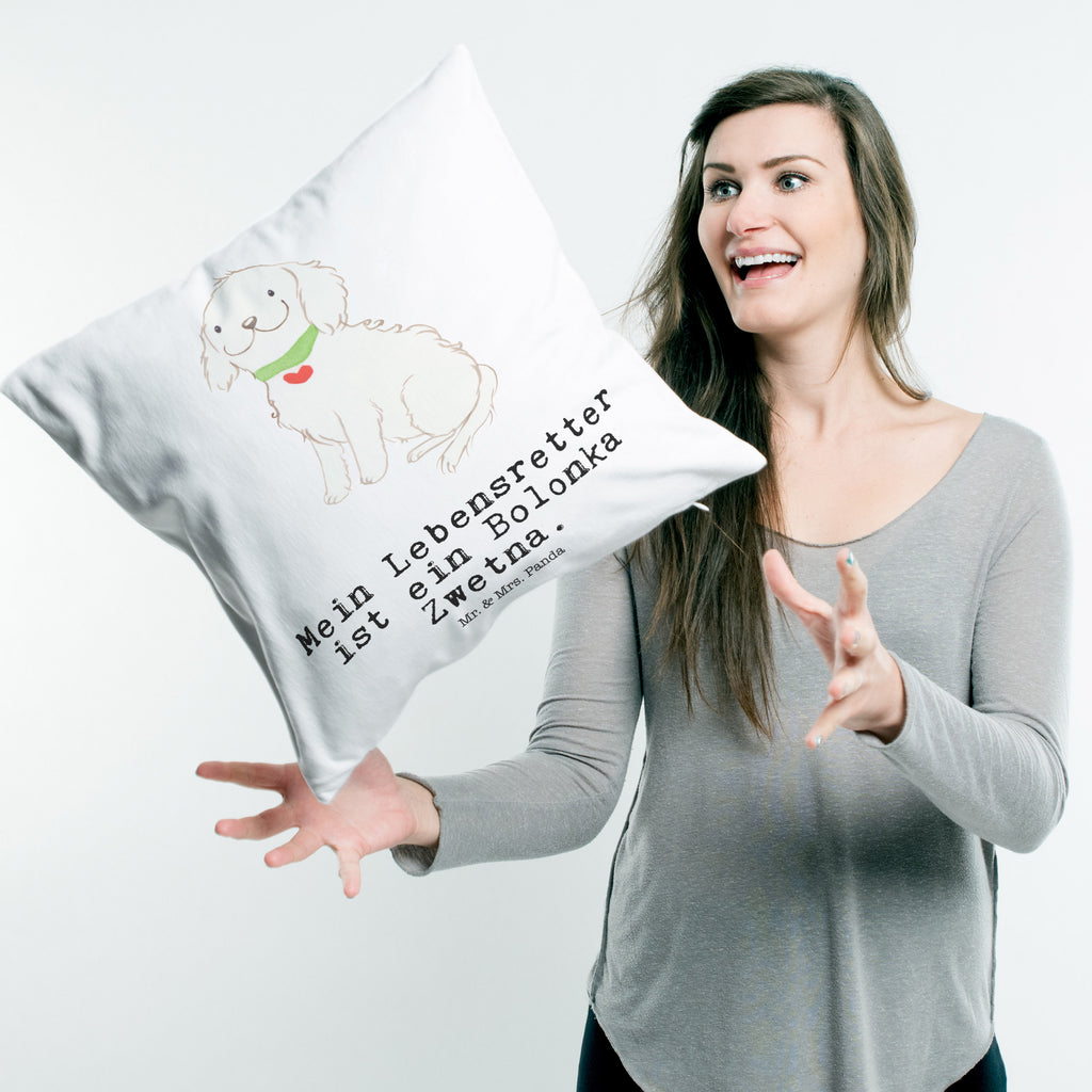 40x40 Kissen Bolonka Zwetna Lebensretter Kissenhülle, Kopfkissen, Sofakissen, Dekokissen, Motivkissen, Hund, Hunderasse, Rassehund, Hundebesitzer, Geschenk, Tierfreund, Schenken, Welpe, Bolonka Zwetna, Tsvetnaya Bolonka