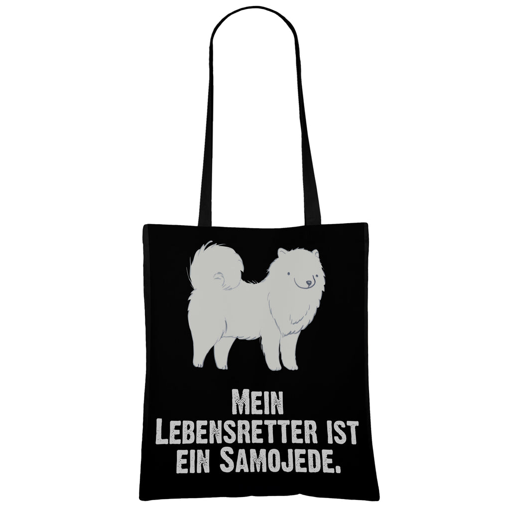 Tragetasche Samojede Lebensretter Beuteltasche, Beutel, Einkaufstasche, Jutebeutel, Stoffbeutel, Hund, Hunderasse, Rassehund, Hundebesitzer, Geschenk, Tierfreund, Schenken, Welpe, Samojede, Samojedenhund, Samojedenspitz
