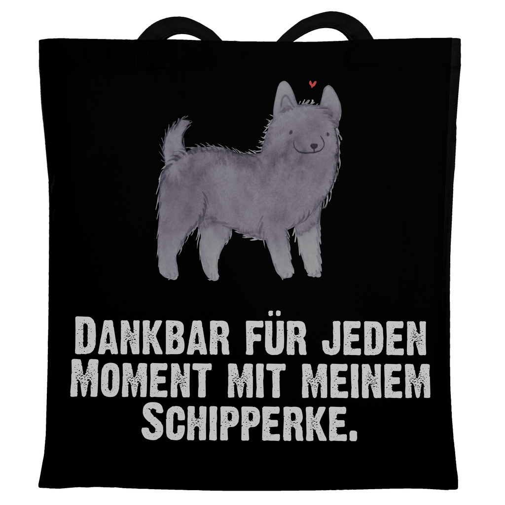 Tragetasche Schipperke Moment Beuteltasche, Beutel, Einkaufstasche, Jutebeutel, Stoffbeutel, Hund, Hunderasse, Rassehund, Hundebesitzer, Geschenk, Tierfreund, Schenken, Welpe, Schipperke, belgische Hunderasse