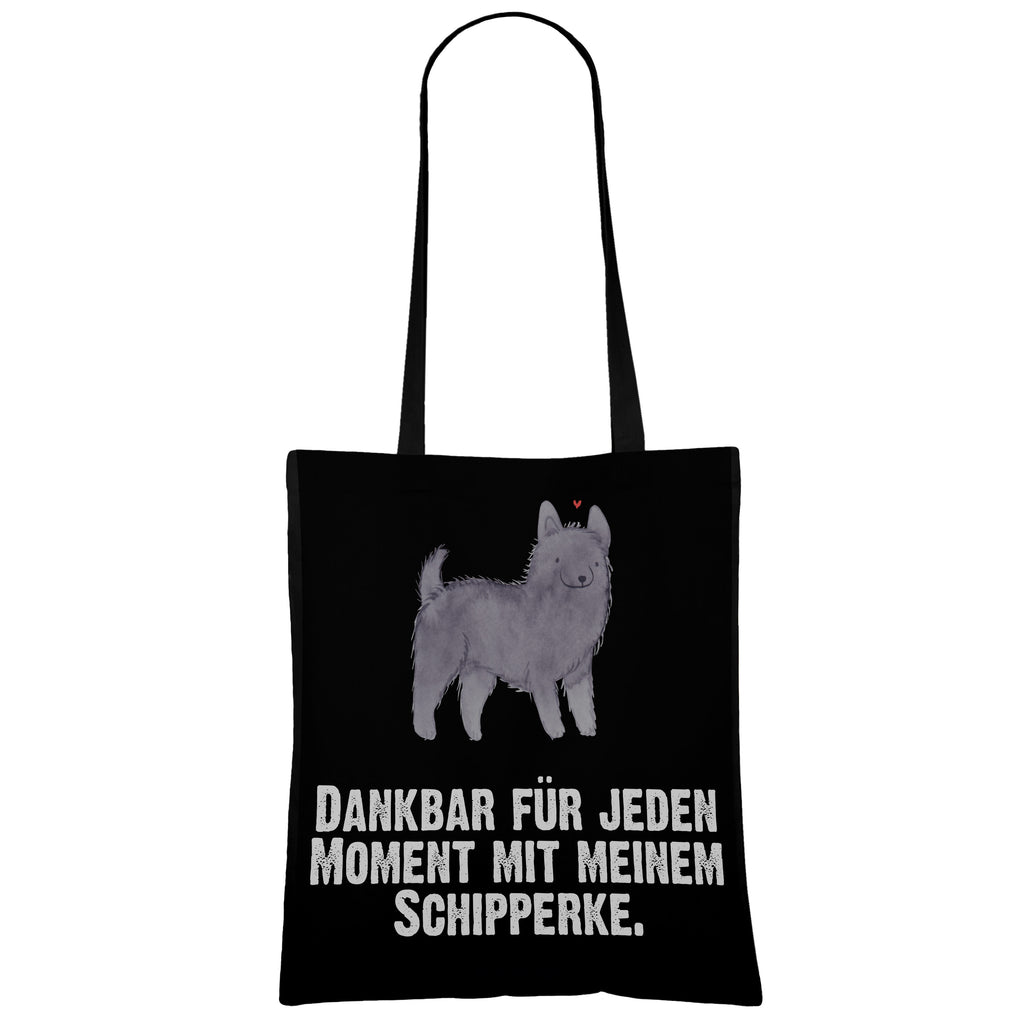 Tragetasche Schipperke Moment Beuteltasche, Beutel, Einkaufstasche, Jutebeutel, Stoffbeutel, Hund, Hunderasse, Rassehund, Hundebesitzer, Geschenk, Tierfreund, Schenken, Welpe, Schipperke, belgische Hunderasse