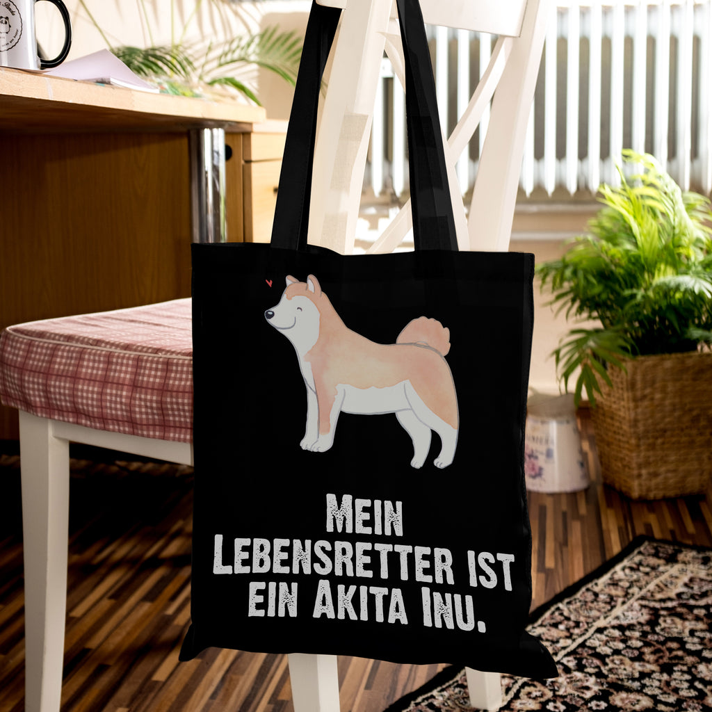Tragetasche Akita Inu Lebensretter Beuteltasche, Beutel, Einkaufstasche, Jutebeutel, Stoffbeutel, Hund, Hunderasse, Rassehund, Hundebesitzer, Geschenk, Tierfreund, Schenken, Welpe