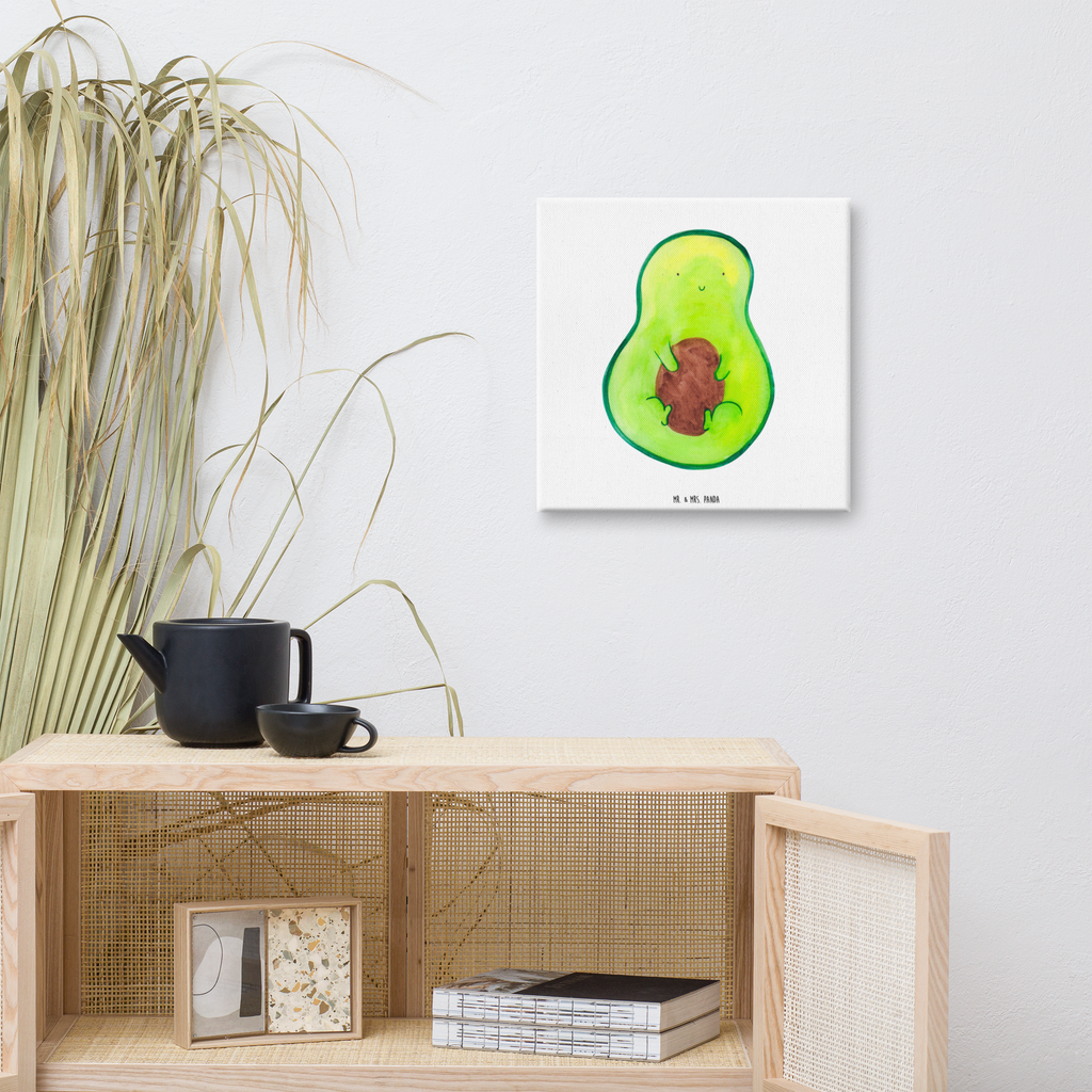 Leinwand Bild Avocado mit Kern Leinwand, Bild, Kunstdruck, Wanddeko, Dekoration, Avocado, Veggie, Vegan, Gesund, Avokado, Avocadokern, Kern, Pflanze, Spruch Leben