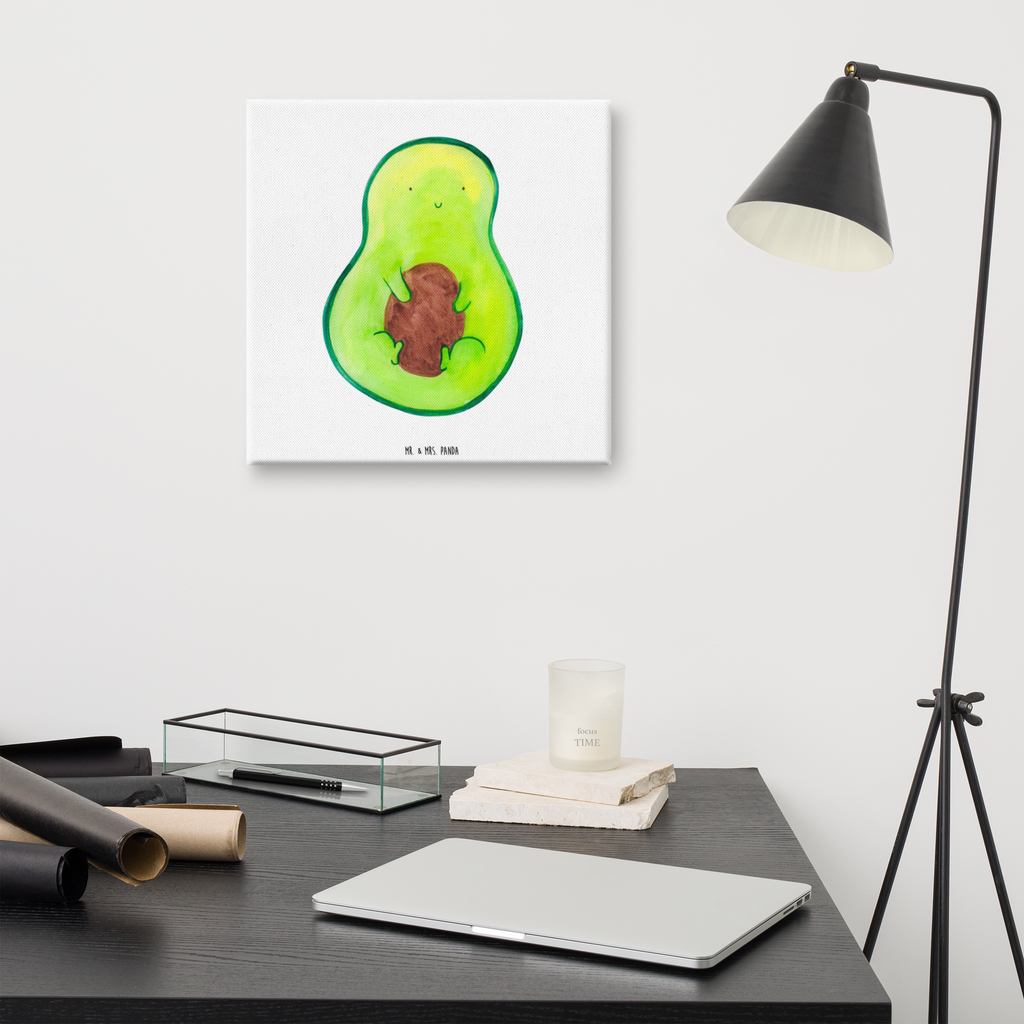 Leinwand Bild Avocado mit Kern Leinwand, Bild, Kunstdruck, Wanddeko, Dekoration, Avocado, Veggie, Vegan, Gesund, Avokado, Avocadokern, Kern, Pflanze, Spruch Leben