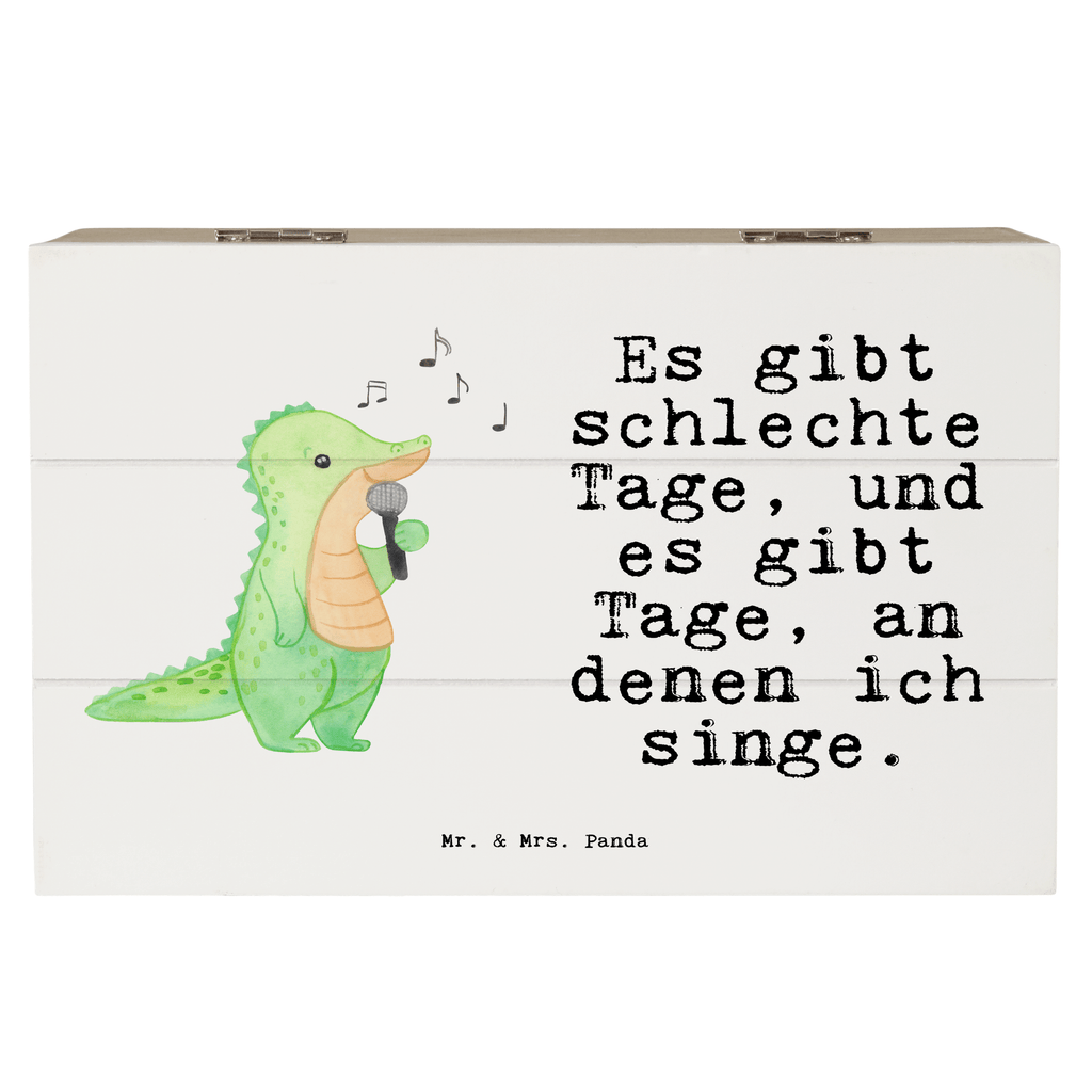 Holzkiste Krokodil Singen Tage Holzkiste, Kiste, Schatzkiste, Truhe, Schatulle, XXL, Erinnerungsbox, Erinnerungskiste, Dekokiste, Aufbewahrungsbox, Geschenk, Sport, Sportart, Hobby, Schenken, Danke, Dankeschön, Auszeichnung, Gewinn, Sportler, Singen, Band, Live Auftritt, Gesang, Hobbysänger