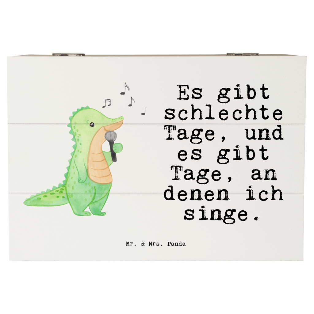 Holzkiste Krokodil Singen Tage Holzkiste, Kiste, Schatzkiste, Truhe, Schatulle, XXL, Erinnerungsbox, Erinnerungskiste, Dekokiste, Aufbewahrungsbox, Geschenk, Sport, Sportart, Hobby, Schenken, Danke, Dankeschön, Auszeichnung, Gewinn, Sportler, Singen, Band, Live Auftritt, Gesang, Hobbysänger