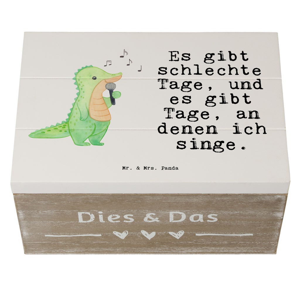 Holzkiste Krokodil Singen Tage Holzkiste, Kiste, Schatzkiste, Truhe, Schatulle, XXL, Erinnerungsbox, Erinnerungskiste, Dekokiste, Aufbewahrungsbox, Geschenk, Sport, Sportart, Hobby, Schenken, Danke, Dankeschön, Auszeichnung, Gewinn, Sportler, Singen, Band, Live Auftritt, Gesang, Hobbysänger