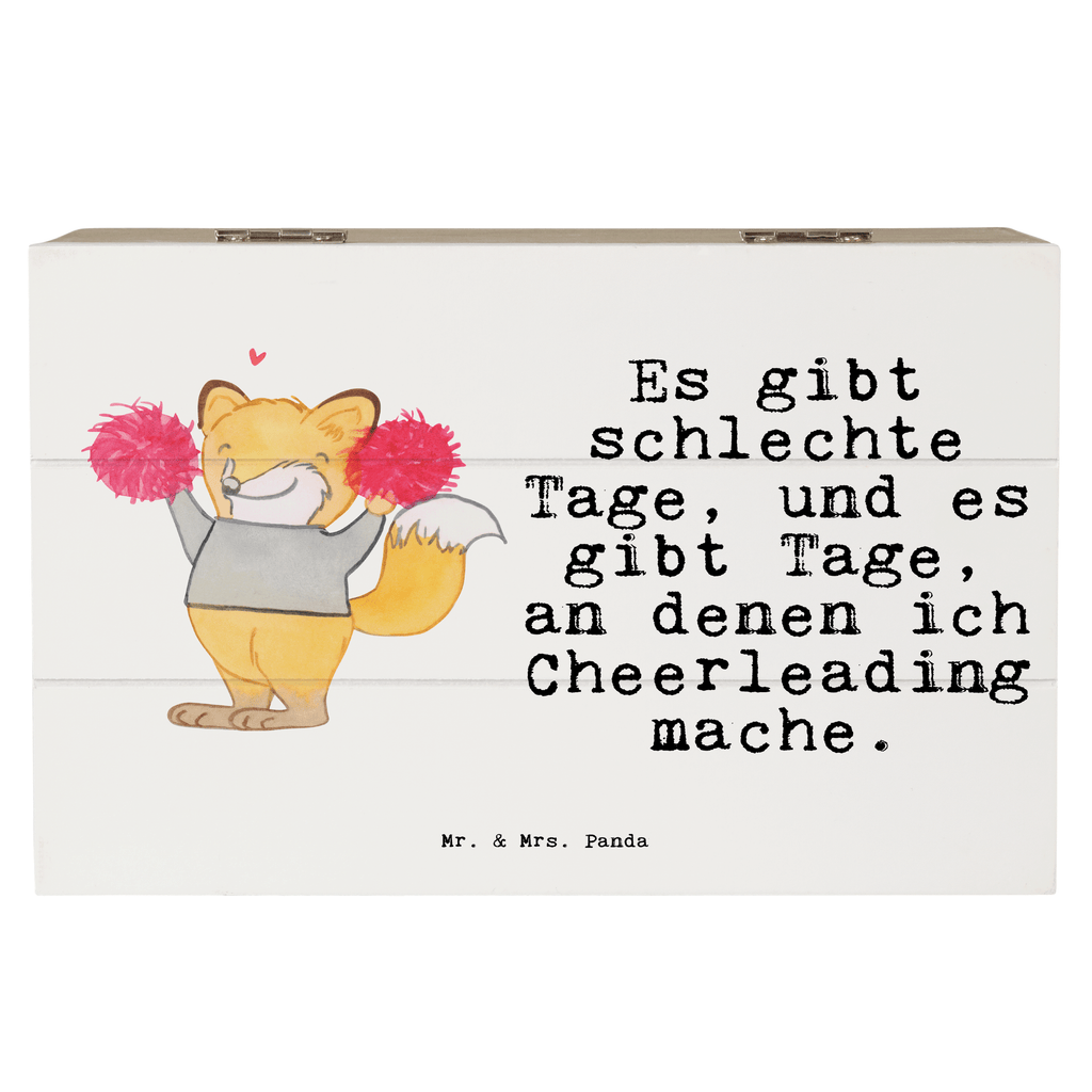Holzkiste Fuchs Cheerleader Tage Holzkiste, Kiste, Schatzkiste, Truhe, Schatulle, XXL, Erinnerungsbox, Erinnerungskiste, Dekokiste, Aufbewahrungsbox, Geschenk, Sport, Sportart, Hobby, Schenken, Danke, Dankeschön, Auszeichnung, Gewinn, Sportler, Cheerleader, Cheerleading, Turnen, Turn Club, Turniere