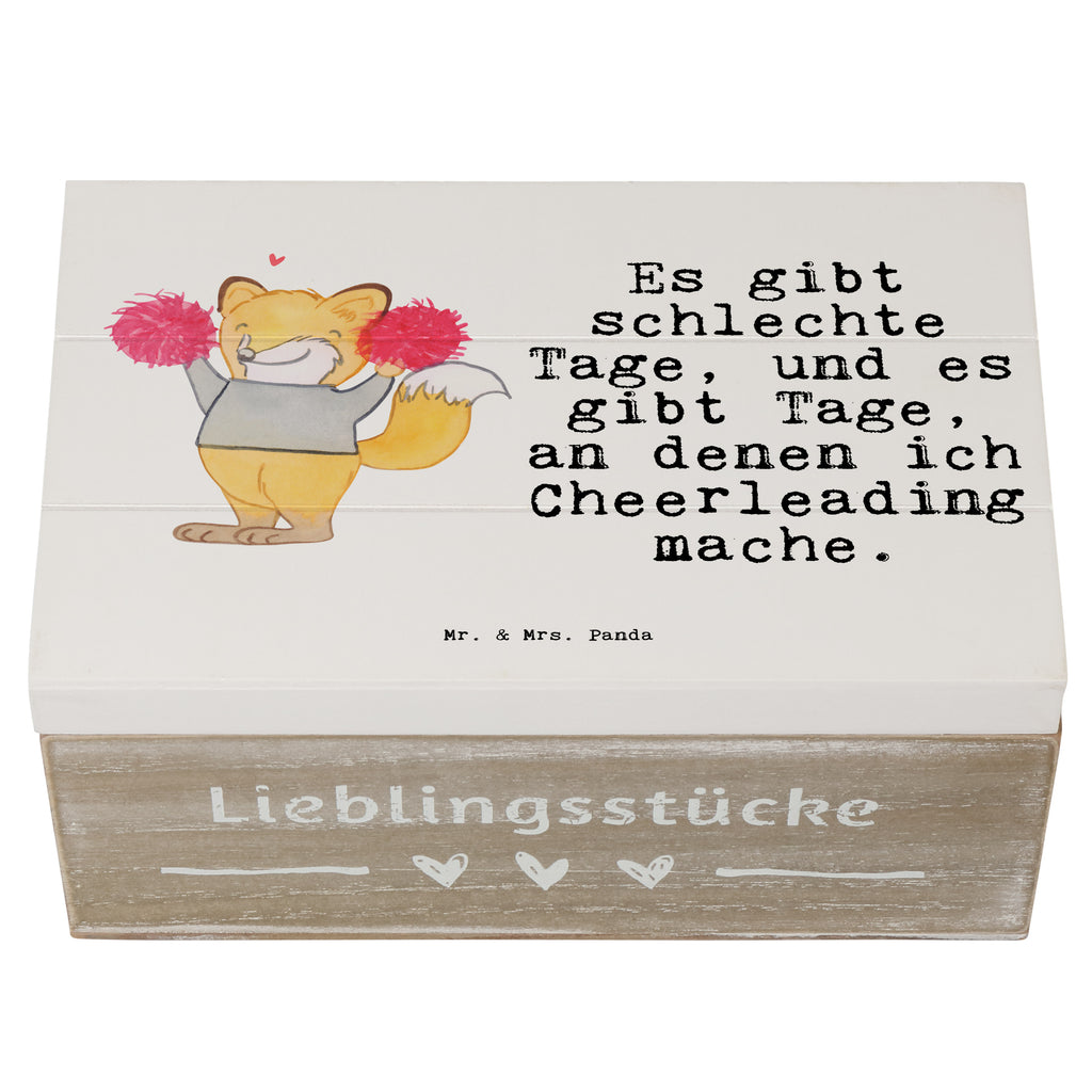 Holzkiste Fuchs Cheerleader Tage Holzkiste, Kiste, Schatzkiste, Truhe, Schatulle, XXL, Erinnerungsbox, Erinnerungskiste, Dekokiste, Aufbewahrungsbox, Geschenk, Sport, Sportart, Hobby, Schenken, Danke, Dankeschön, Auszeichnung, Gewinn, Sportler, Cheerleader, Cheerleading, Turnen, Turn Club, Turniere