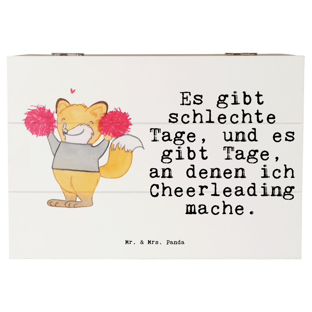 Holzkiste Fuchs Cheerleader Tage Holzkiste, Kiste, Schatzkiste, Truhe, Schatulle, XXL, Erinnerungsbox, Erinnerungskiste, Dekokiste, Aufbewahrungsbox, Geschenk, Sport, Sportart, Hobby, Schenken, Danke, Dankeschön, Auszeichnung, Gewinn, Sportler, Cheerleader, Cheerleading, Turnen, Turn Club, Turniere