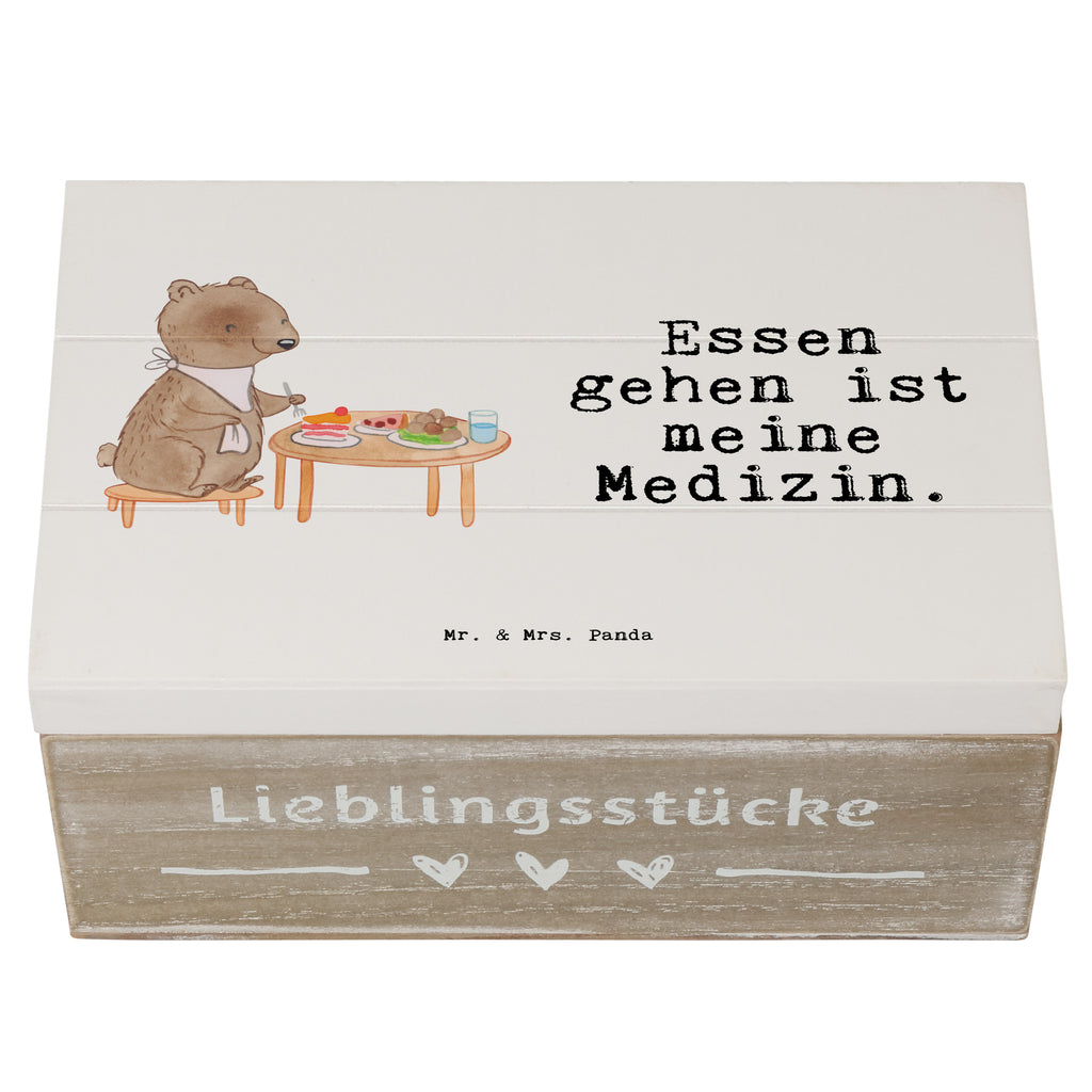 Holzkiste Bär Essen gehen Medizin Holzkiste, Kiste, Schatzkiste, Truhe, Schatulle, XXL, Erinnerungsbox, Erinnerungskiste, Dekokiste, Aufbewahrungsbox, Geschenk, Sport, Sportart, Hobby, Schenken, Danke, Dankeschön, Auszeichnung, Gewinn, Sportler, Essen gehen, Essen, Restaurant, Restaurantbesuch, Köstlichkeiten