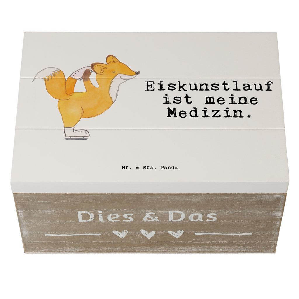 Holzkiste Fuchs Eiskunstläufer Medizin Holzkiste, Kiste, Schatzkiste, Truhe, Schatulle, XXL, Erinnerungsbox, Erinnerungskiste, Dekokiste, Aufbewahrungsbox, Geschenk, Sport, Sportart, Hobby, Schenken, Danke, Dankeschön, Auszeichnung, Gewinn, Sportler, Eiskunstläufer, Eiskunstläuferin, Eiskunst