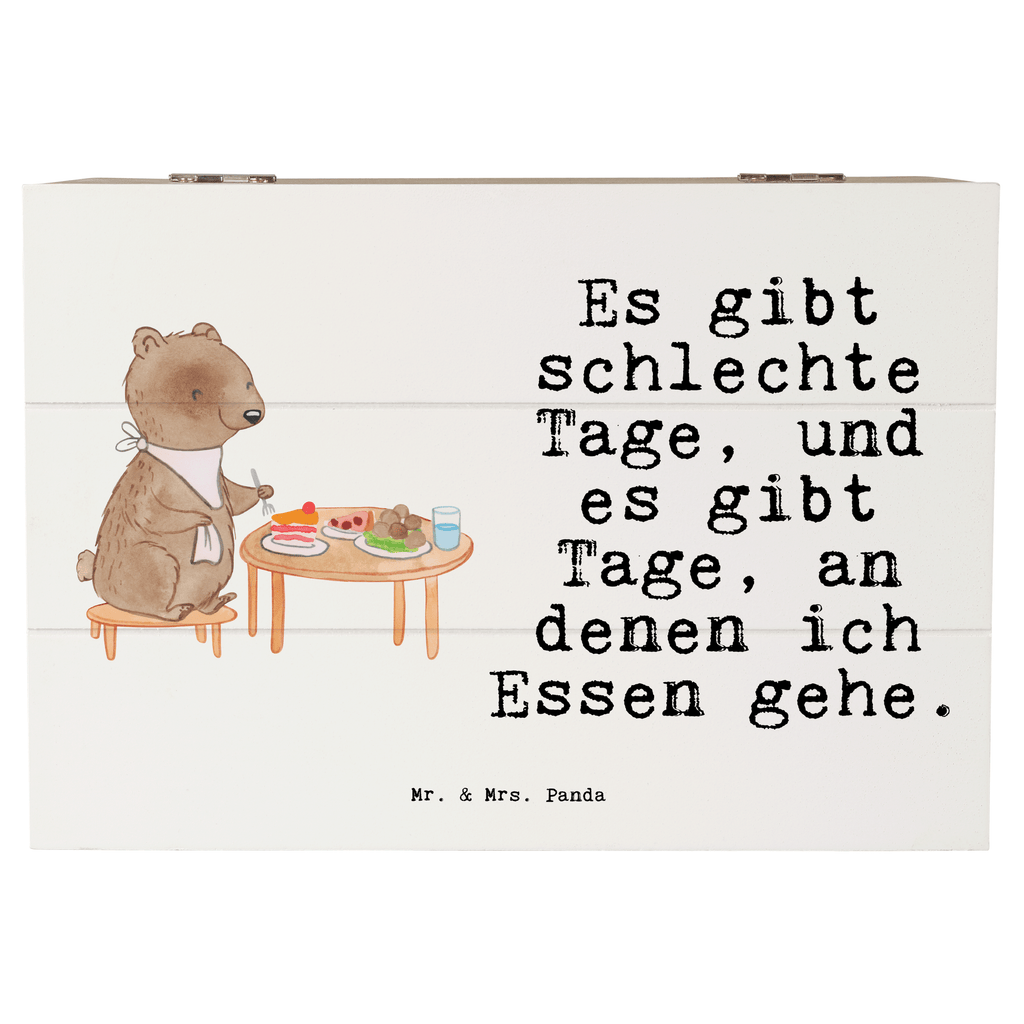 Holzkiste Bär Essen gehen Tage Holzkiste, Kiste, Schatzkiste, Truhe, Schatulle, XXL, Erinnerungsbox, Erinnerungskiste, Dekokiste, Aufbewahrungsbox, Geschenk, Sport, Sportart, Hobby, Schenken, Danke, Dankeschön, Auszeichnung, Gewinn, Sportler, Essen gehen, Essen, Restaurant, Restaurantbesuch