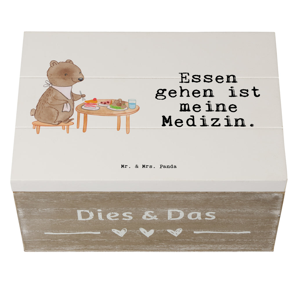 Holzkiste Bär Essen gehen Medizin Holzkiste, Kiste, Schatzkiste, Truhe, Schatulle, XXL, Erinnerungsbox, Erinnerungskiste, Dekokiste, Aufbewahrungsbox, Geschenk, Sport, Sportart, Hobby, Schenken, Danke, Dankeschön, Auszeichnung, Gewinn, Sportler, Essen gehen, Essen, Restaurant, Restaurantbesuch, Köstlichkeiten