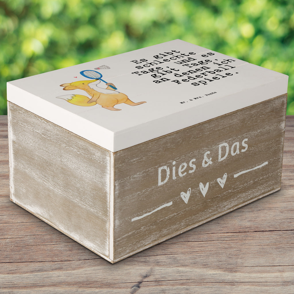 Holzkiste Fuchs Federball spielen Tage Holzkiste, Kiste, Schatzkiste, Truhe, Schatulle, XXL, Erinnerungsbox, Erinnerungskiste, Dekokiste, Aufbewahrungsbox, Geschenk, Sport, Sportart, Hobby, Schenken, Danke, Dankeschön, Auszeichnung, Gewinn, Sportler, Federball spielen, Badminton