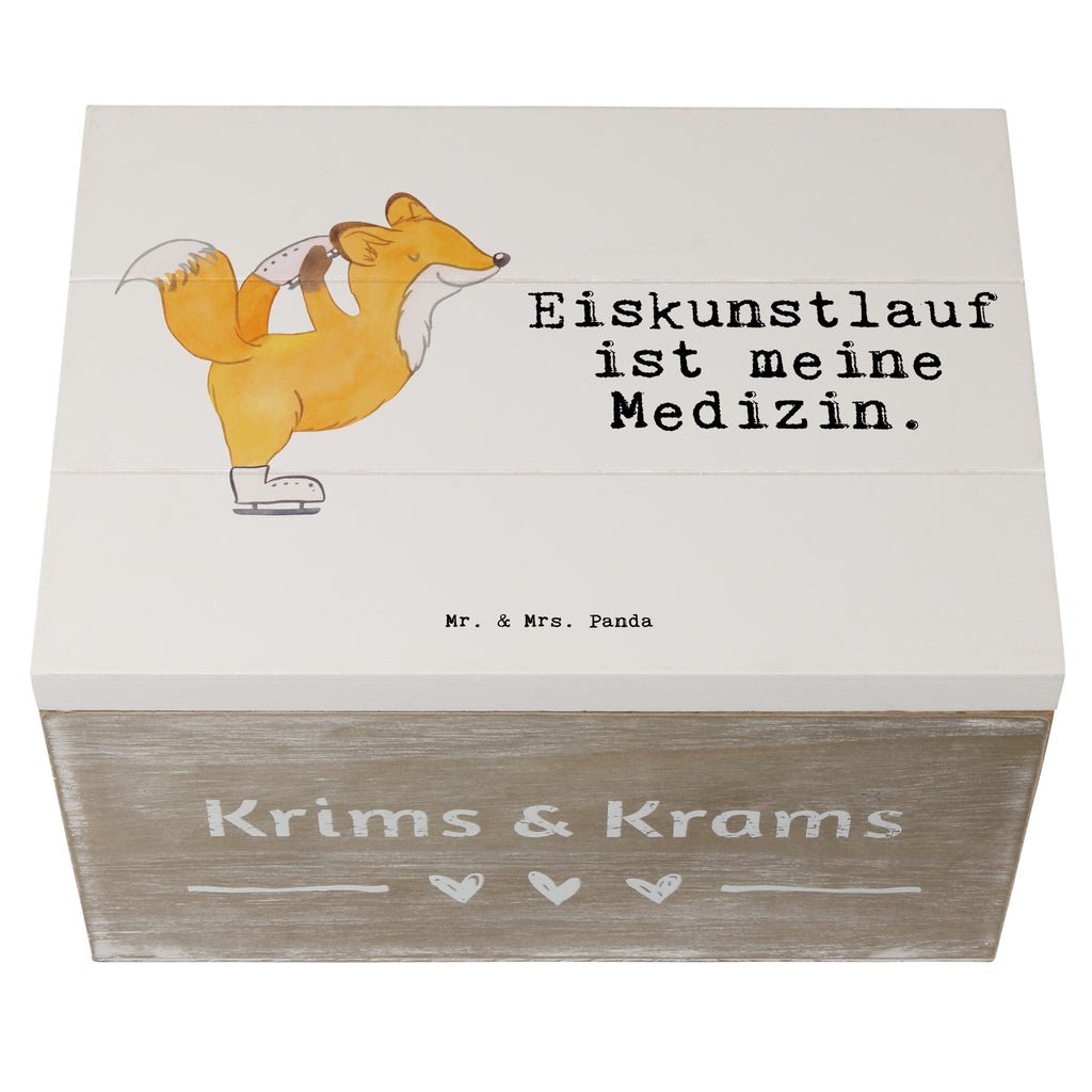 Holzkiste Fuchs Eiskunstläufer Medizin Holzkiste, Kiste, Schatzkiste, Truhe, Schatulle, XXL, Erinnerungsbox, Erinnerungskiste, Dekokiste, Aufbewahrungsbox, Geschenk, Sport, Sportart, Hobby, Schenken, Danke, Dankeschön, Auszeichnung, Gewinn, Sportler, Eiskunstläufer, Eiskunstläuferin, Eiskunst