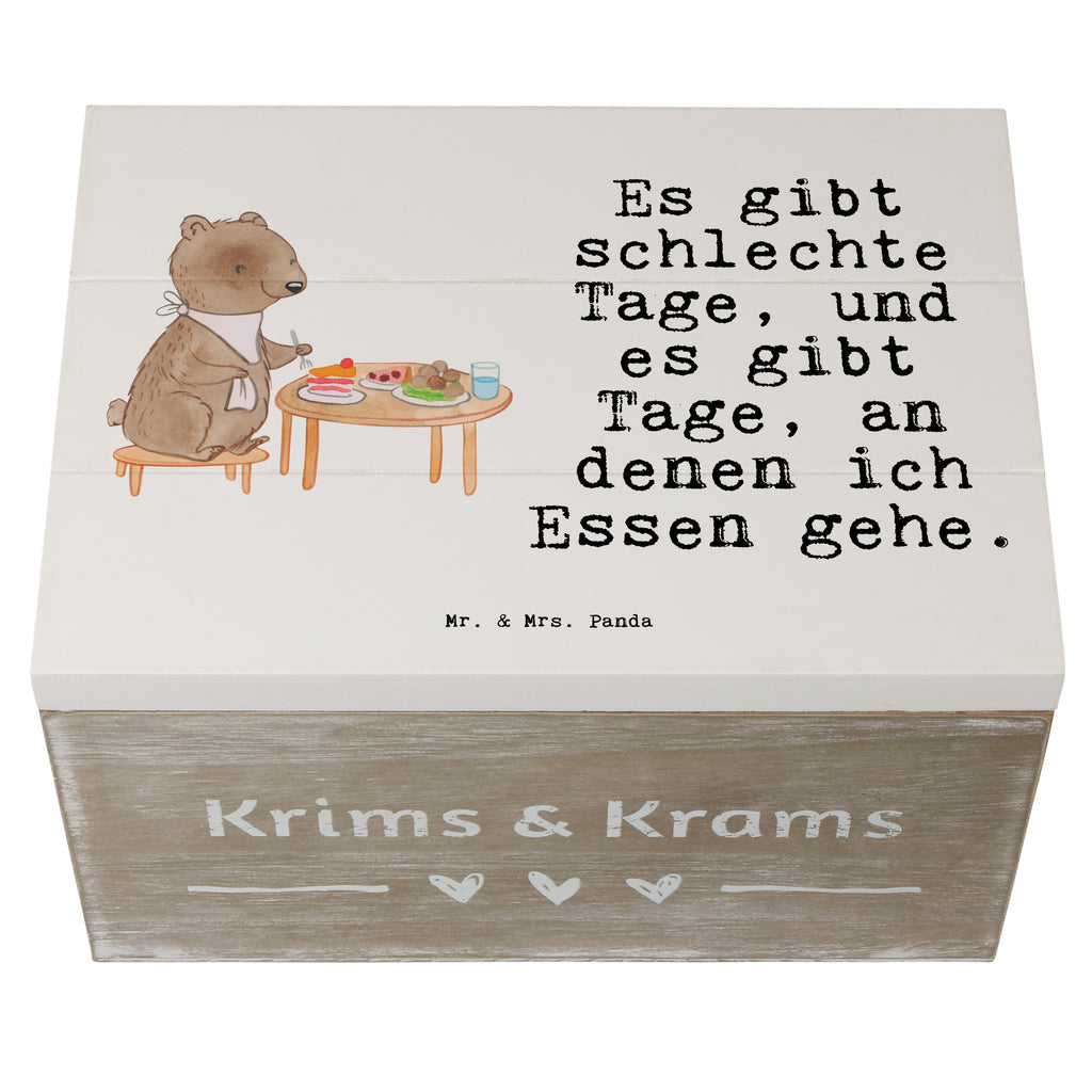 Holzkiste Bär Essen gehen Tage Holzkiste, Kiste, Schatzkiste, Truhe, Schatulle, XXL, Erinnerungsbox, Erinnerungskiste, Dekokiste, Aufbewahrungsbox, Geschenk, Sport, Sportart, Hobby, Schenken, Danke, Dankeschön, Auszeichnung, Gewinn, Sportler, Essen gehen, Essen, Restaurant, Restaurantbesuch