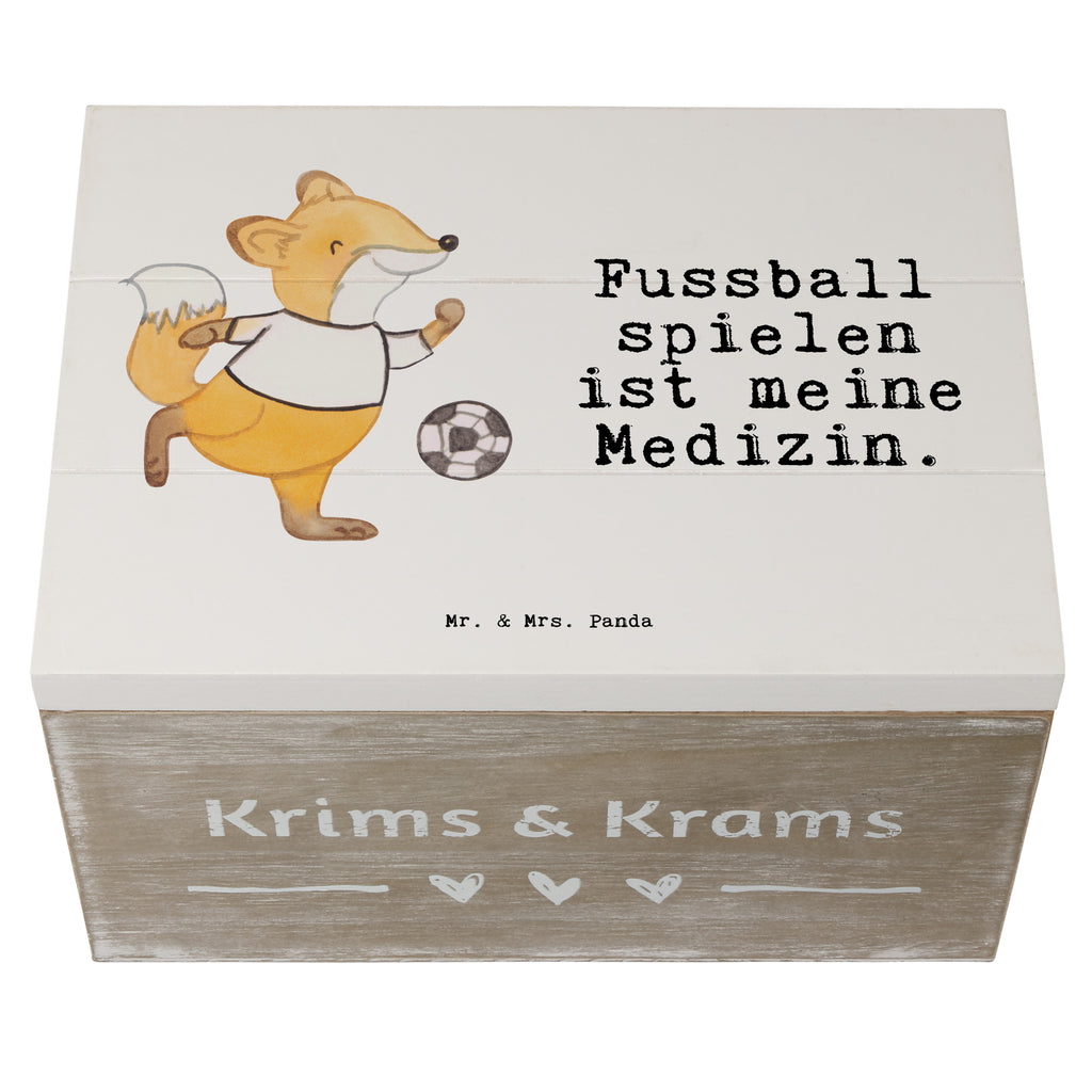 Holzkiste Fuchs Fußball spielen Medizin Holzkiste, Kiste, Schatzkiste, Truhe, Schatulle, XXL, Erinnerungsbox, Erinnerungskiste, Dekokiste, Aufbewahrungsbox, Geschenk, Sport, Sportart, Hobby, Schenken, Danke, Dankeschön, Auszeichnung, Gewinn, Sportler, Fußball, Soccer, Fußballer, Bolzen, Bolzplatz, Fußballerin