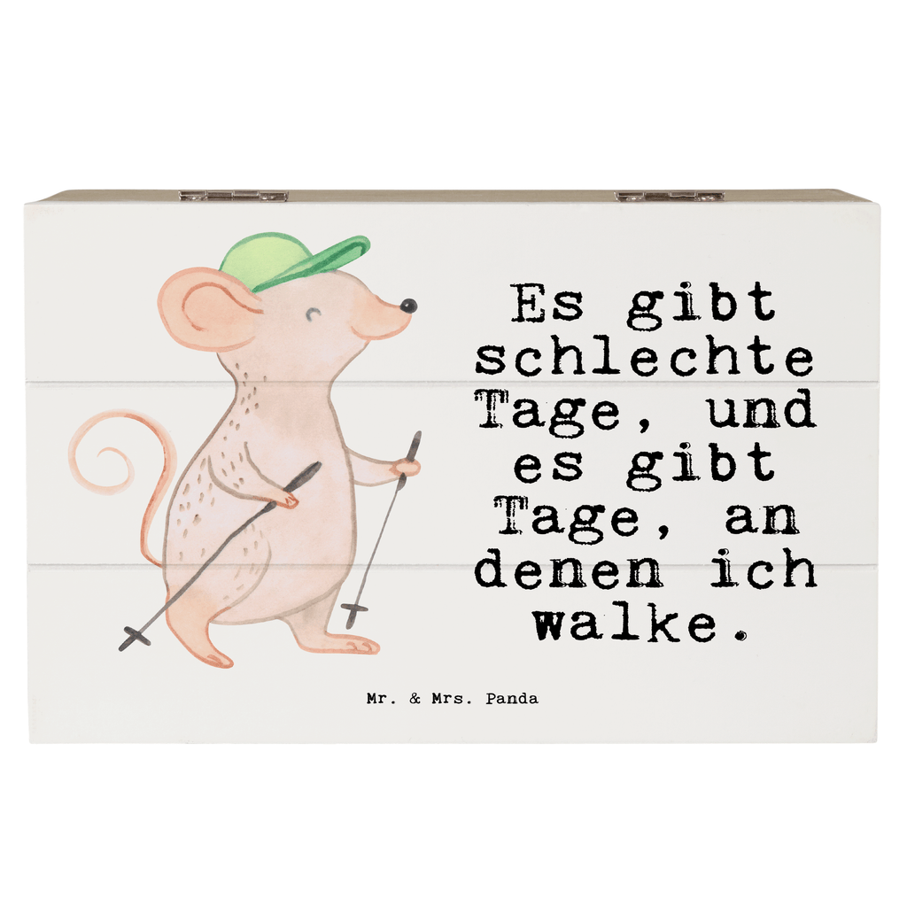 Holzkiste Maus Walking Tage Holzkiste, Kiste, Schatzkiste, Truhe, Schatulle, XXL, Erinnerungsbox, Erinnerungskiste, Dekokiste, Aufbewahrungsbox, Geschenk, Sport, Sportart, Hobby, Schenken, Danke, Dankeschön, Auszeichnung, Gewinn, Sportler, Walking, Walken, schnelles Gehen, Spazieren gehen