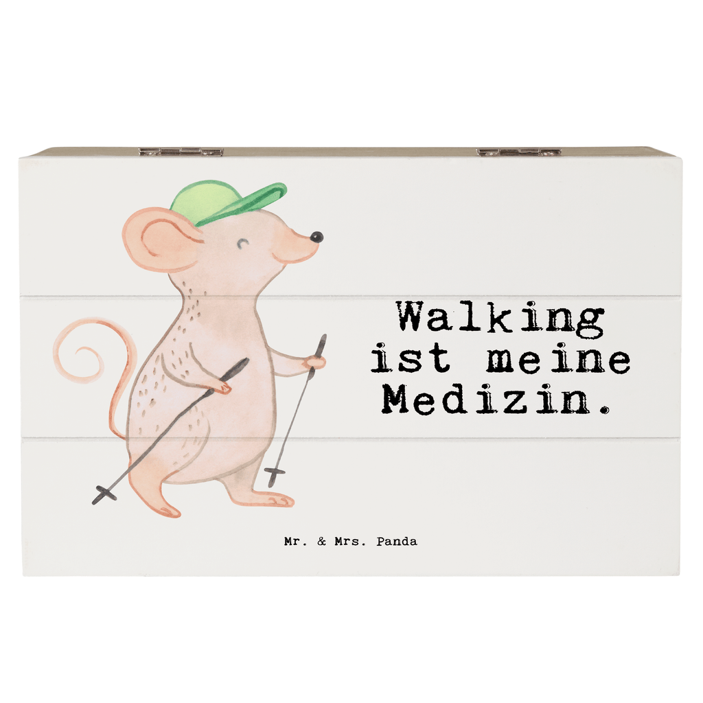Holzkiste Maus Walking Medizin Holzkiste, Kiste, Schatzkiste, Truhe, Schatulle, XXL, Erinnerungsbox, Erinnerungskiste, Dekokiste, Aufbewahrungsbox, Geschenk, Sport, Sportart, Hobby, Schenken, Danke, Dankeschön, Auszeichnung, Gewinn, Sportler, Walking, Walken, schnelles Gehen, Spazieren gehen