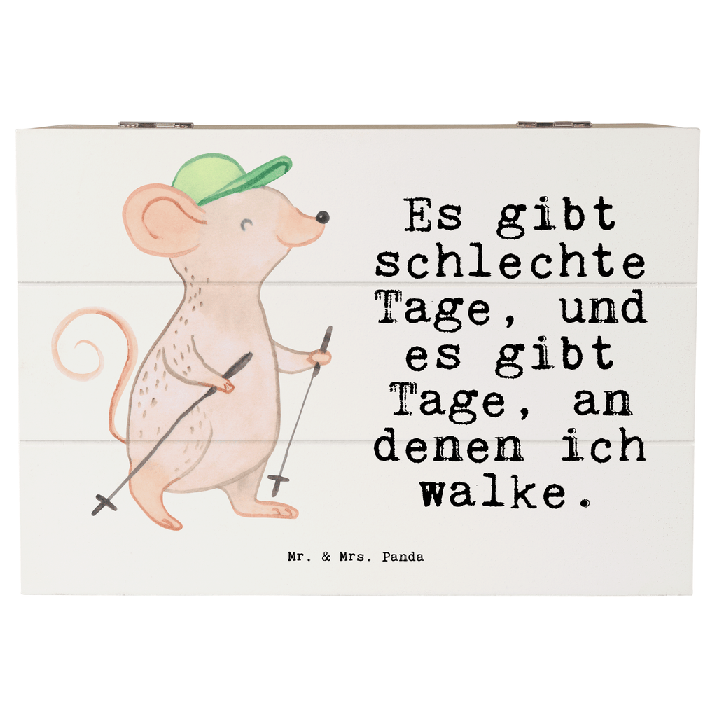 Holzkiste Maus Walking Tage Holzkiste, Kiste, Schatzkiste, Truhe, Schatulle, XXL, Erinnerungsbox, Erinnerungskiste, Dekokiste, Aufbewahrungsbox, Geschenk, Sport, Sportart, Hobby, Schenken, Danke, Dankeschön, Auszeichnung, Gewinn, Sportler, Walking, Walken, schnelles Gehen, Spazieren gehen