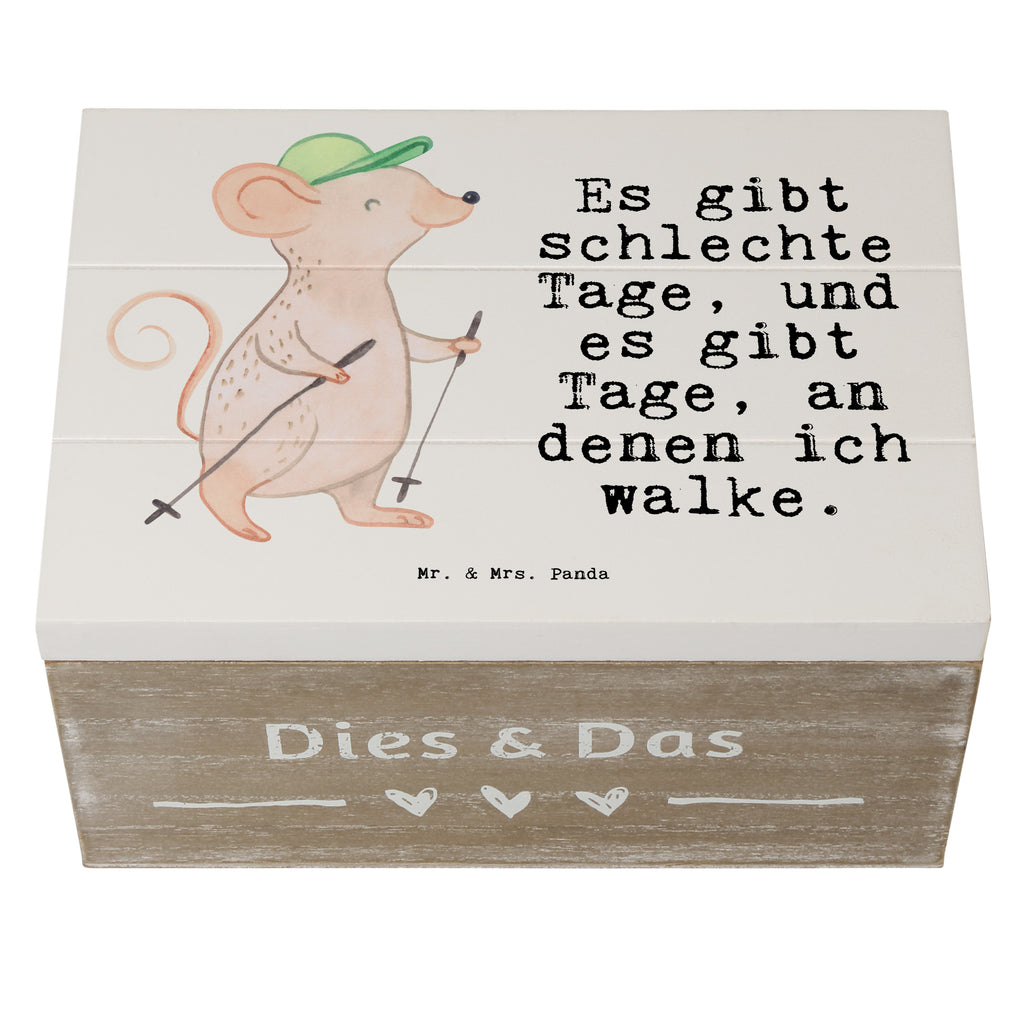 Holzkiste Maus Walking Tage Holzkiste, Kiste, Schatzkiste, Truhe, Schatulle, XXL, Erinnerungsbox, Erinnerungskiste, Dekokiste, Aufbewahrungsbox, Geschenk, Sport, Sportart, Hobby, Schenken, Danke, Dankeschön, Auszeichnung, Gewinn, Sportler, Walking, Walken, schnelles Gehen, Spazieren gehen