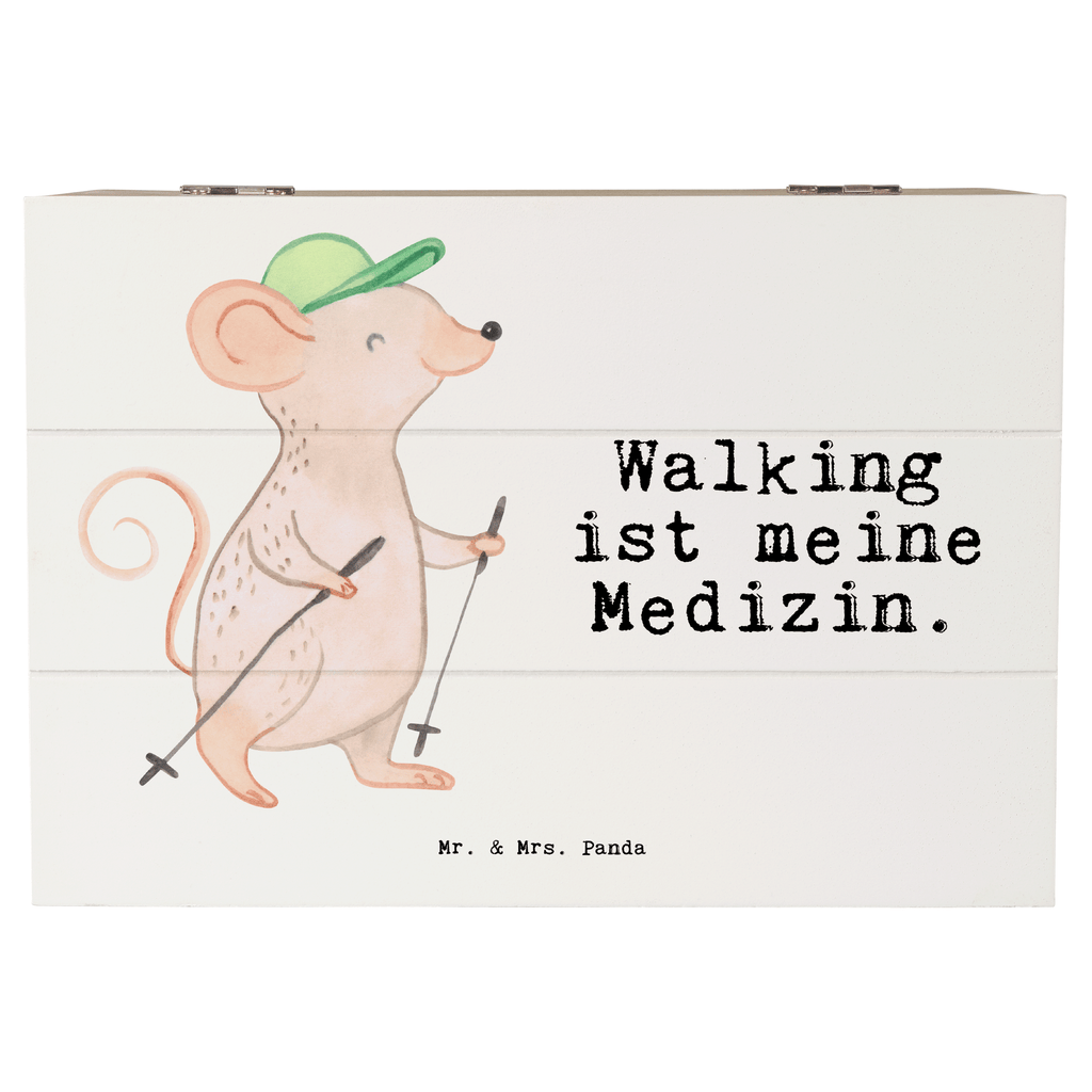 Holzkiste Maus Walking Medizin Holzkiste, Kiste, Schatzkiste, Truhe, Schatulle, XXL, Erinnerungsbox, Erinnerungskiste, Dekokiste, Aufbewahrungsbox, Geschenk, Sport, Sportart, Hobby, Schenken, Danke, Dankeschön, Auszeichnung, Gewinn, Sportler, Walking, Walken, schnelles Gehen, Spazieren gehen