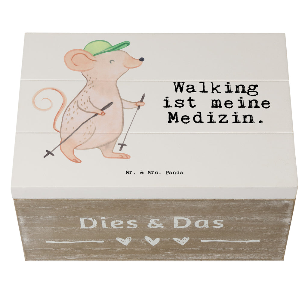 Holzkiste Maus Walking Medizin Holzkiste, Kiste, Schatzkiste, Truhe, Schatulle, XXL, Erinnerungsbox, Erinnerungskiste, Dekokiste, Aufbewahrungsbox, Geschenk, Sport, Sportart, Hobby, Schenken, Danke, Dankeschön, Auszeichnung, Gewinn, Sportler, Walking, Walken, schnelles Gehen, Spazieren gehen