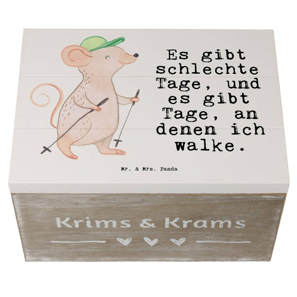 Holzkiste Maus Walking Tage Holzkiste, Kiste, Schatzkiste, Truhe, Schatulle, XXL, Erinnerungsbox, Erinnerungskiste, Dekokiste, Aufbewahrungsbox, Geschenk, Sport, Sportart, Hobby, Schenken, Danke, Dankeschön, Auszeichnung, Gewinn, Sportler, Walking, Walken, schnelles Gehen, Spazieren gehen
